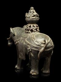 A Bronze Elephant-Form Incense Burner