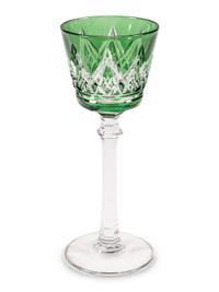 A Collection of Baccarat Colored Cut-to-Clear Wine Glasses