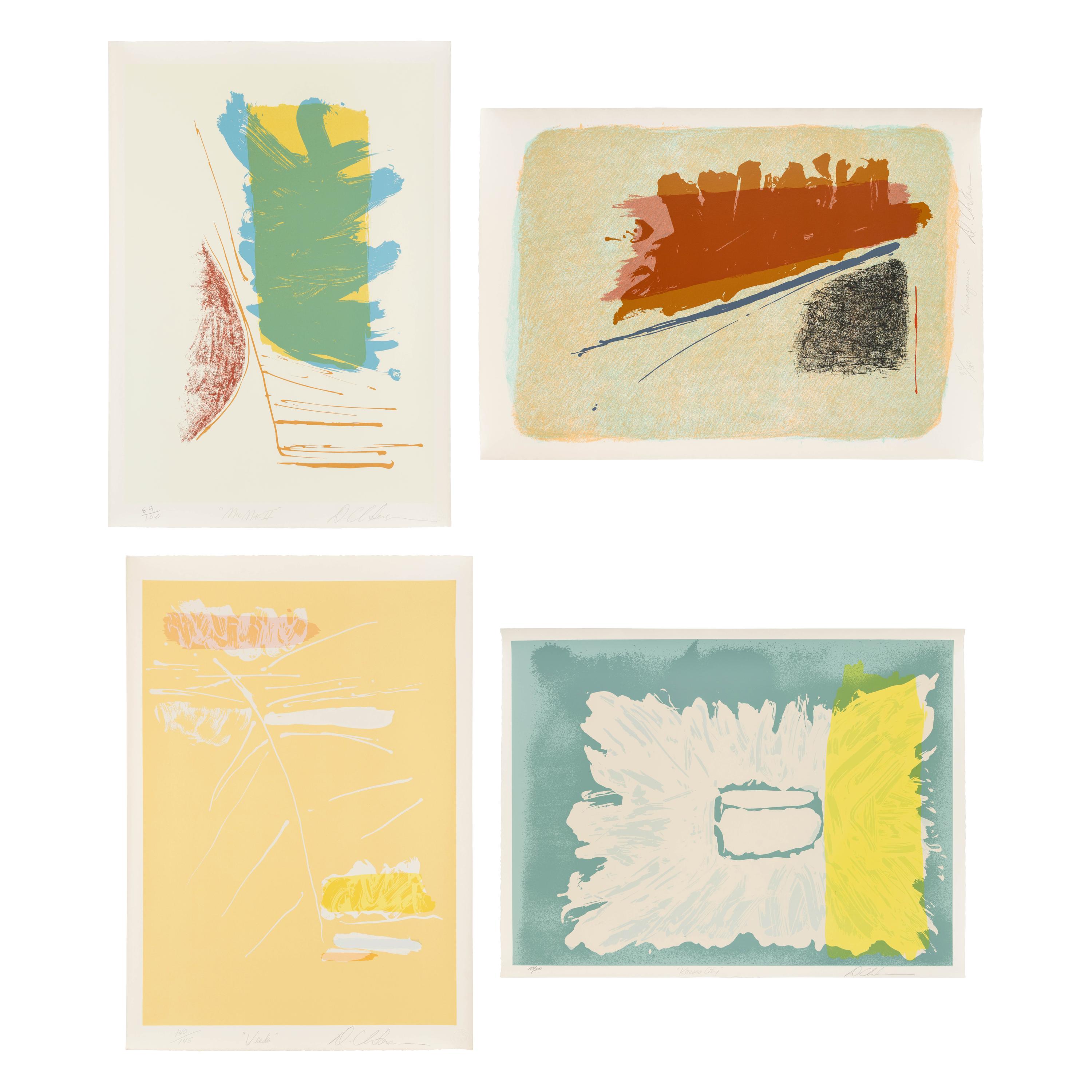 Dan Christensen (American, 1942-2007) — Kanagana, Kansas City, MicMac II, and Veeda (four works)