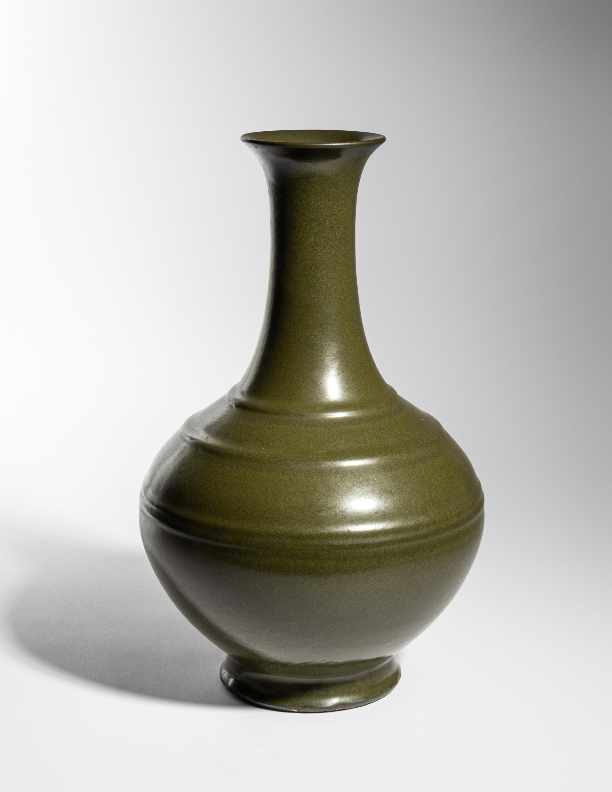 A Teadust Glazed Porcelain Bottle Vase