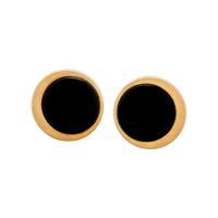 CELLINO, YELLOW GOLD AND ONYX CLIP EARRINGS