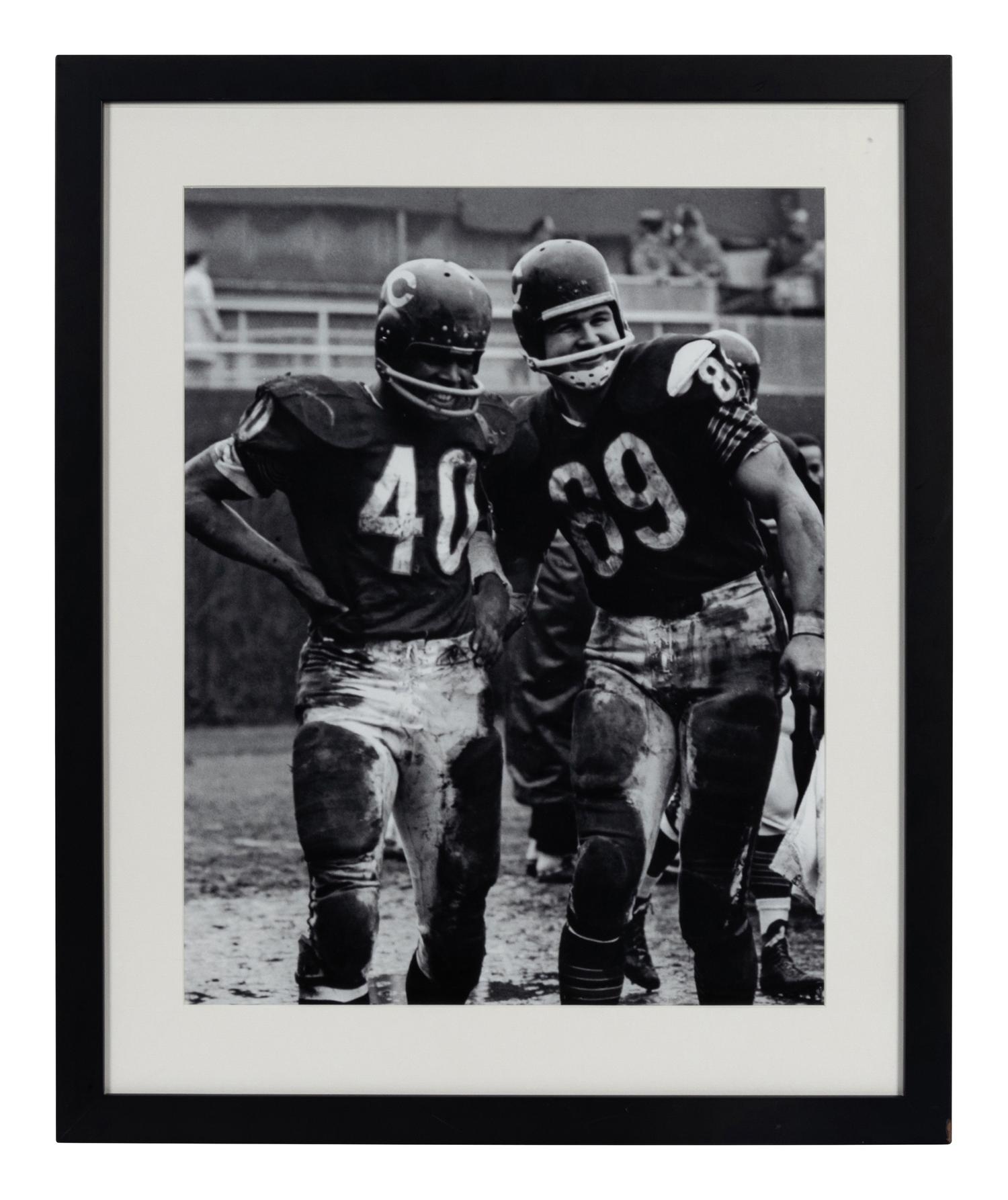 A Group of Three Photographs Depicting Gale Sayers Formerly Displayed at Mike Ditka’s Restaurant
