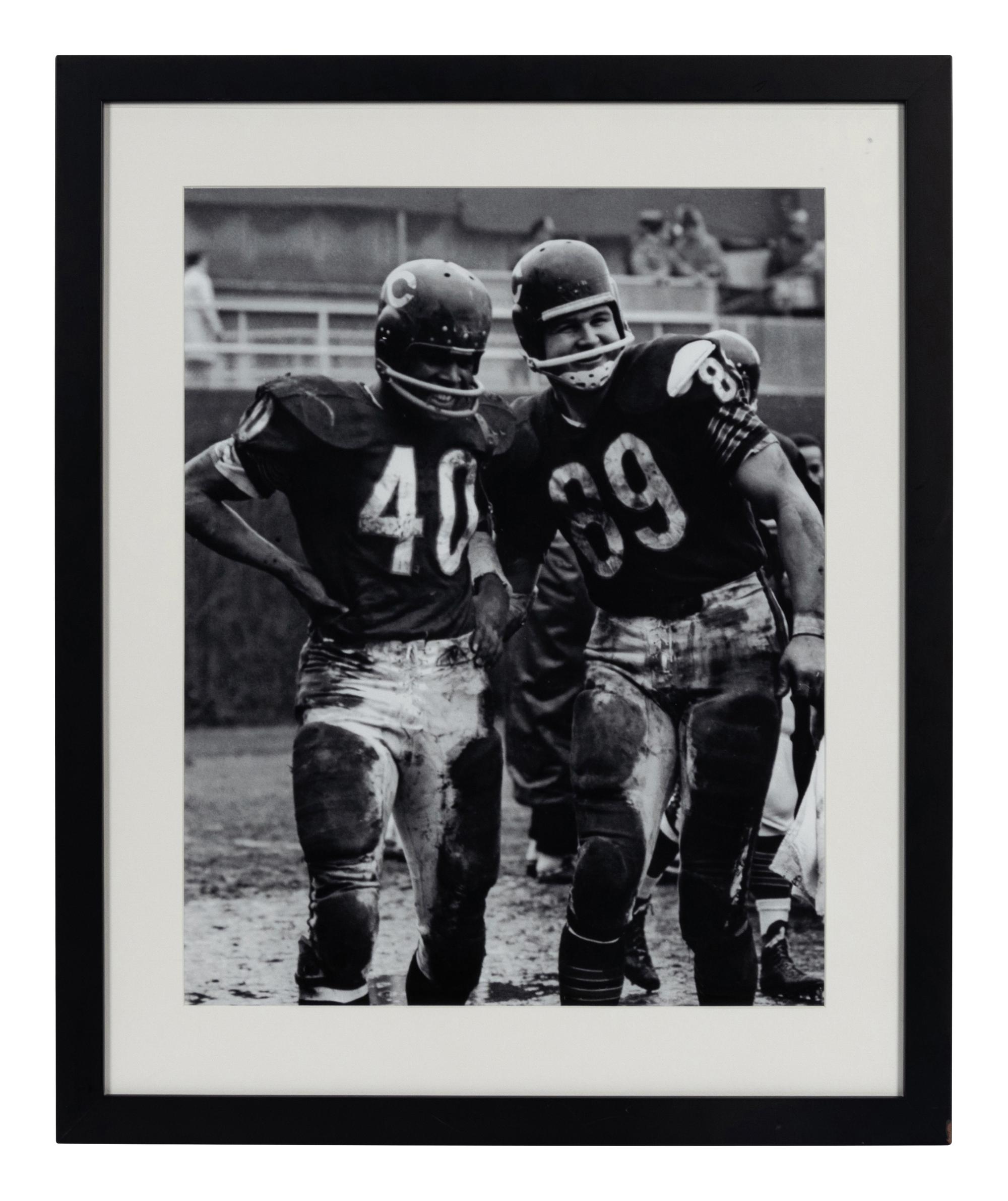 A Group of Three Photographs Depicting Gale Sayers Formerly Displayed at Mike Ditka’s Restaurant