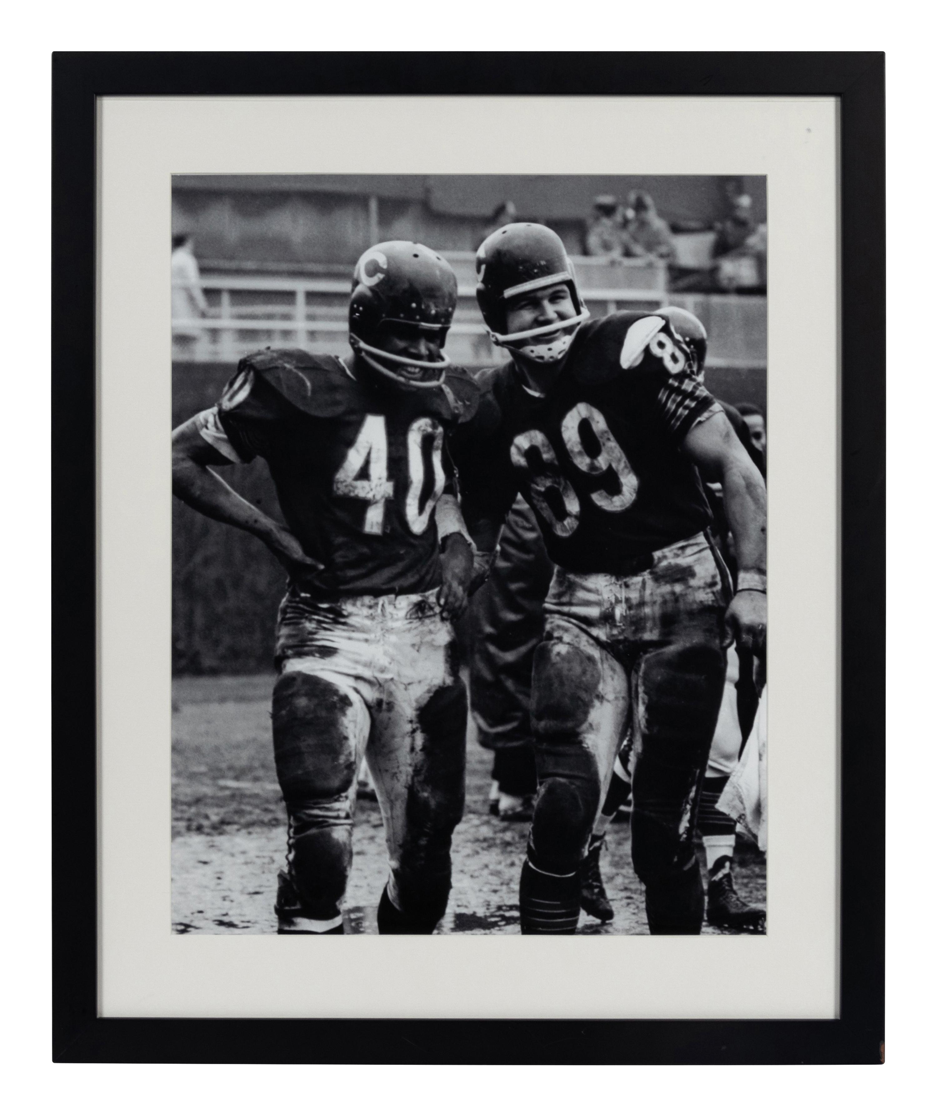 A Group of Three Photographs Depicting Gale Sayers Formerly Displayed at Mike Ditka’s Restaurant