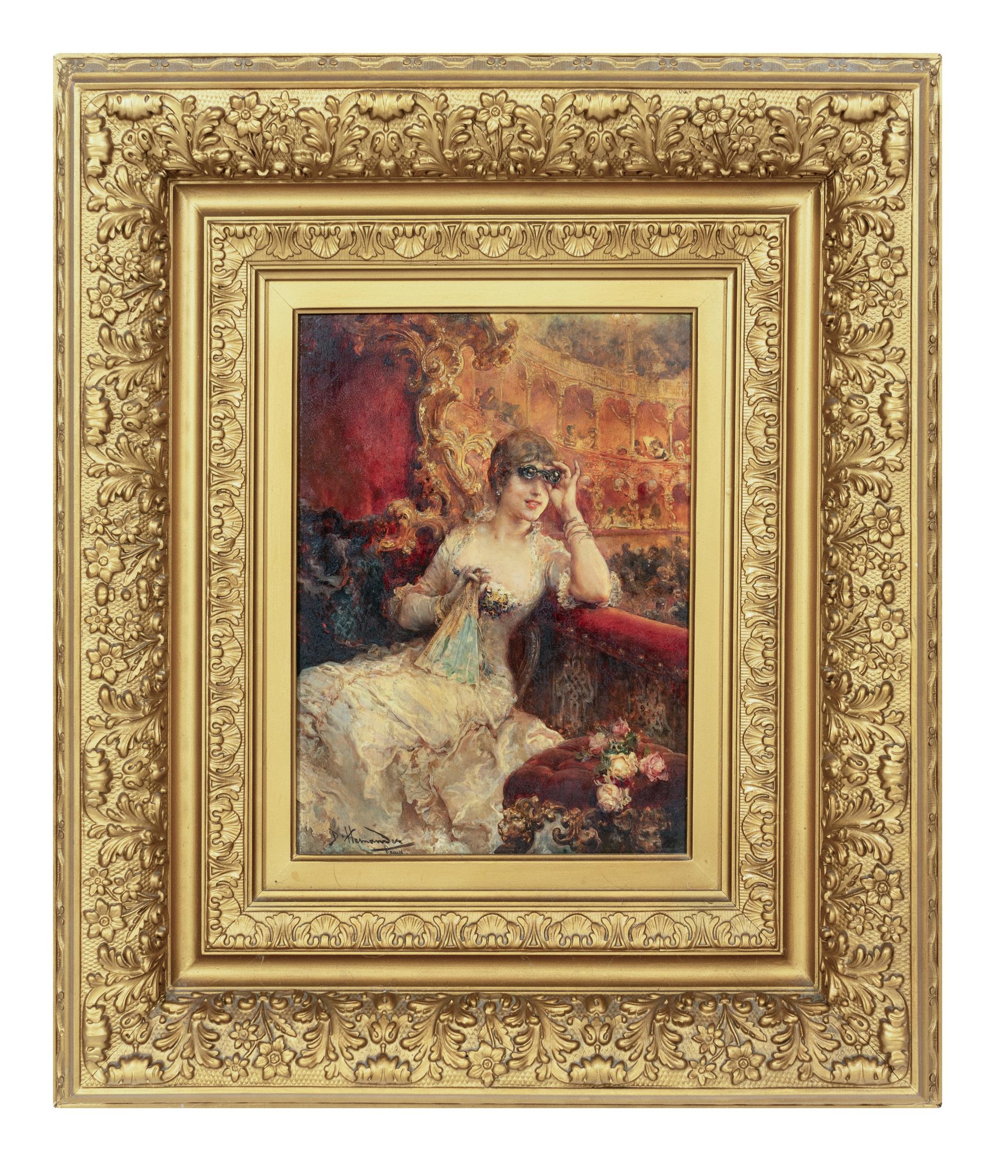 An Elegant Lady at the Opera