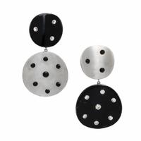Sabbadini, Diamond, Black Spinel, and Aluminum Earrings