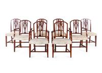 A Set of Eight George III Style Mahogany Dining Chairs — HICKORY CHAIR