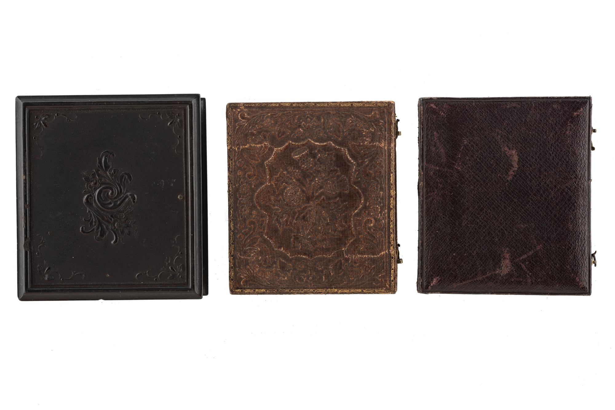 [EARLY PHOTOGRAPHY - PORTRAITURE]. A group of 7 daguerreotype portraits of men and women including several couples.