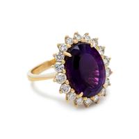 AMETHYST AND DIAMOND RING