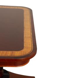 A Regency Style Crossbanded Mahogany Two Pedestal Dining Table — 19th/20th Century