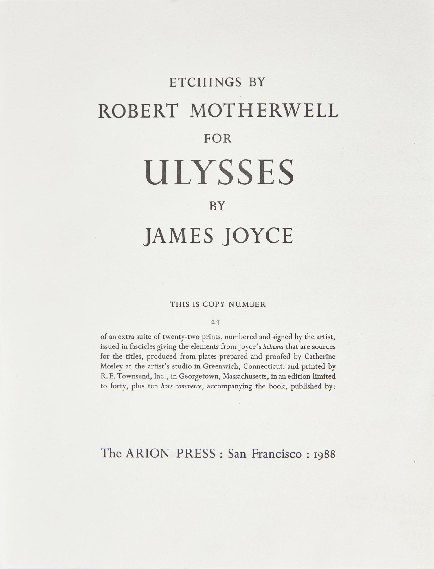 [Private Press] [Arion Press] Joyce, James. Ulysses