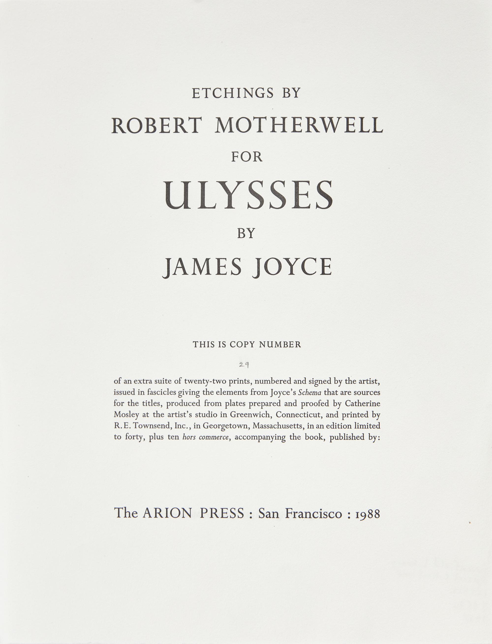 [Private Press] [Arion Press] Joyce, James. Ulysses