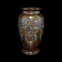 A Japanese Archaic Style Cloisonné Enamel and Bronze Vase, 19th Century — 十九世紀 日本銅胎掐絲琺琅仿古大瓶