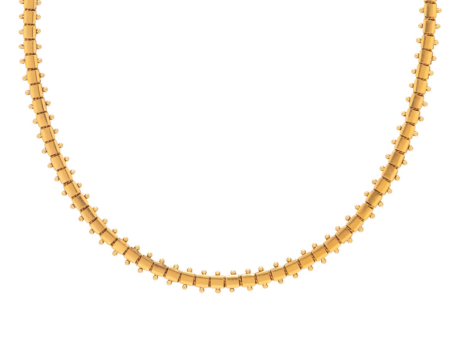 PORTUGUESE, YELLOW GOLD CHAIN NECKLACE