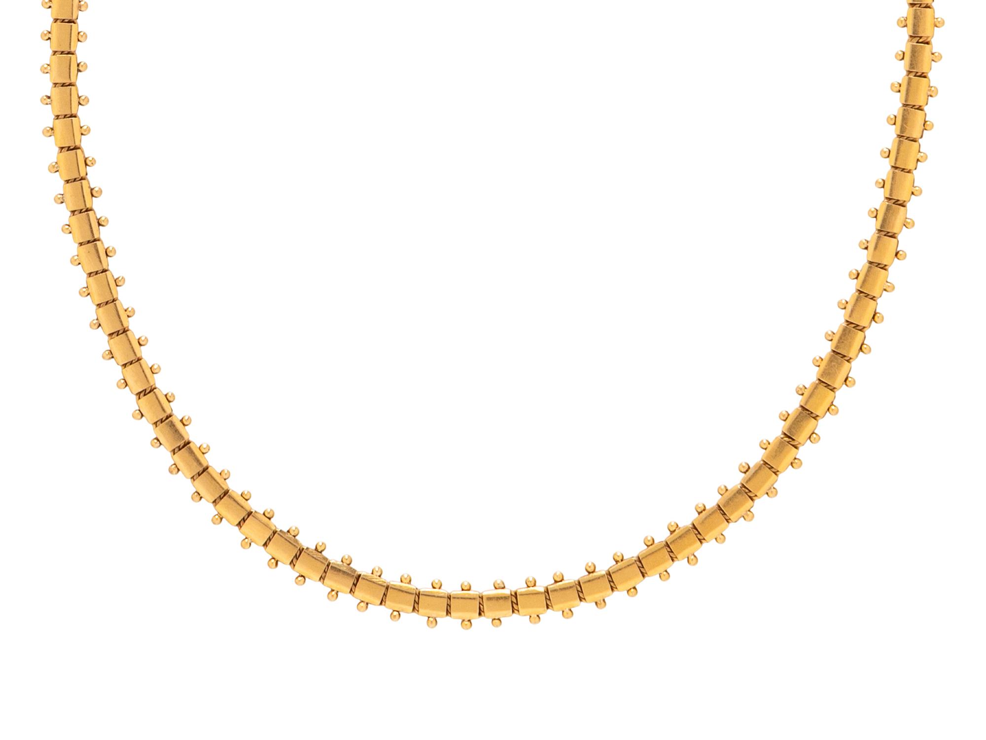 PORTUGUESE, YELLOW GOLD CHAIN NECKLACE