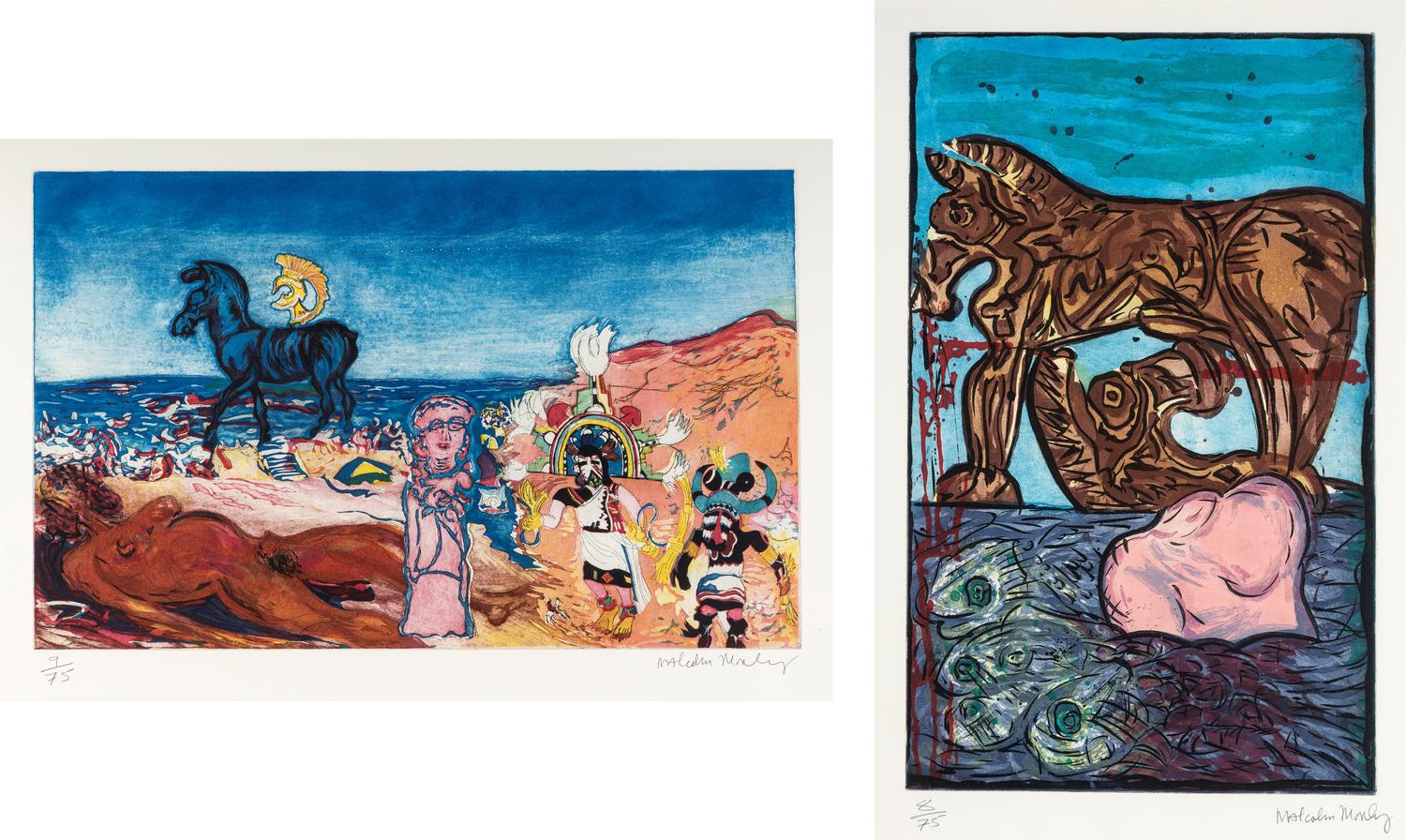 Malcolm Morley (British, 1931-2018) — Cradles of Civilization and Return of Ulysses (Two works from The Fallacies of Enoch ), 1984