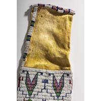Sioux Beaded Hide Tobacco Bag