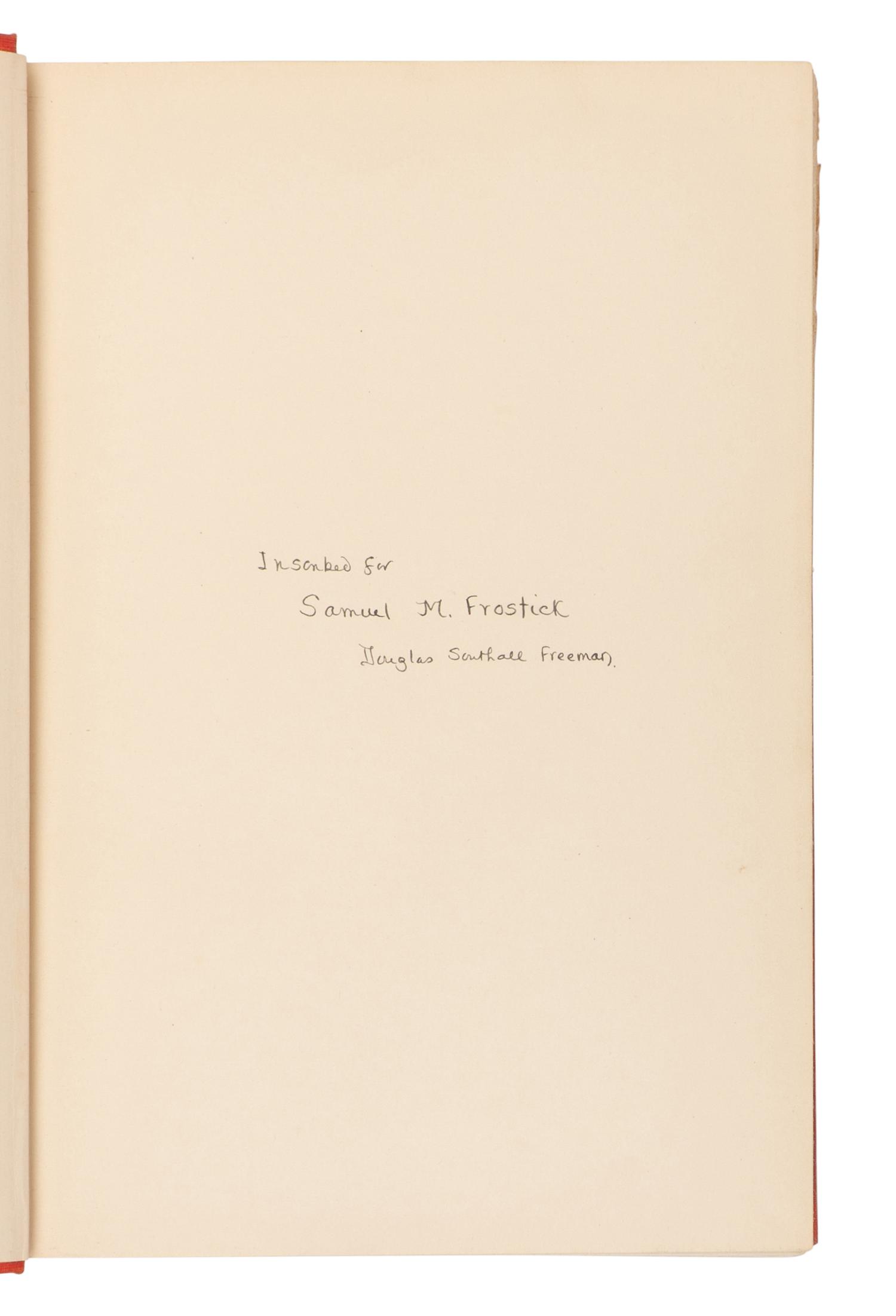 FREEMAN, Douglas Southall (1886-1953). R.E. Lee: A Biography . New York and London: Charles Scribner's Sons, 1934-1935.