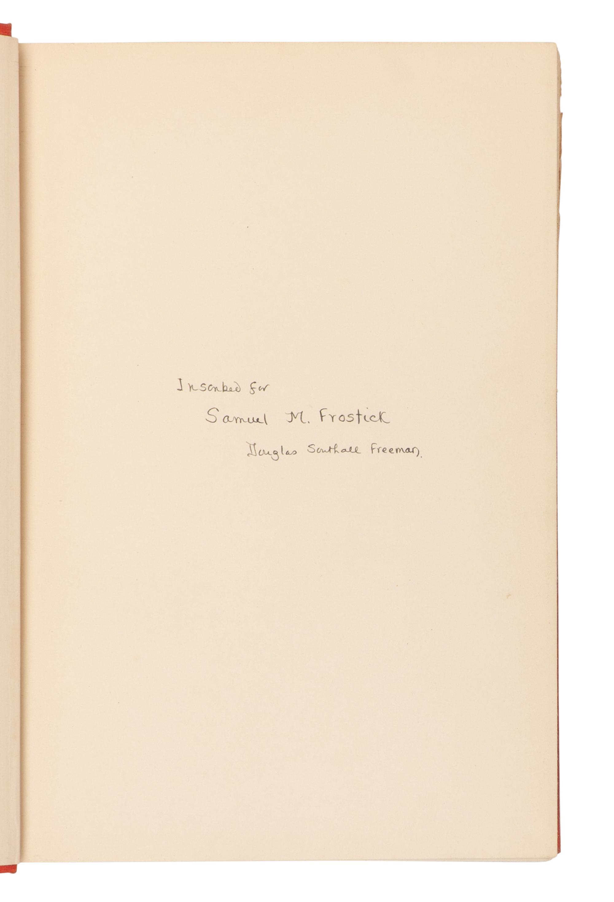 FREEMAN, Douglas Southall (1886-1953). R.E. Lee: A Biography . New York and London: Charles Scribner's Sons, 1934-1935.