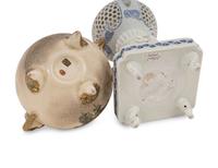 Two Japanese Porcelain Incense Burners, Koro