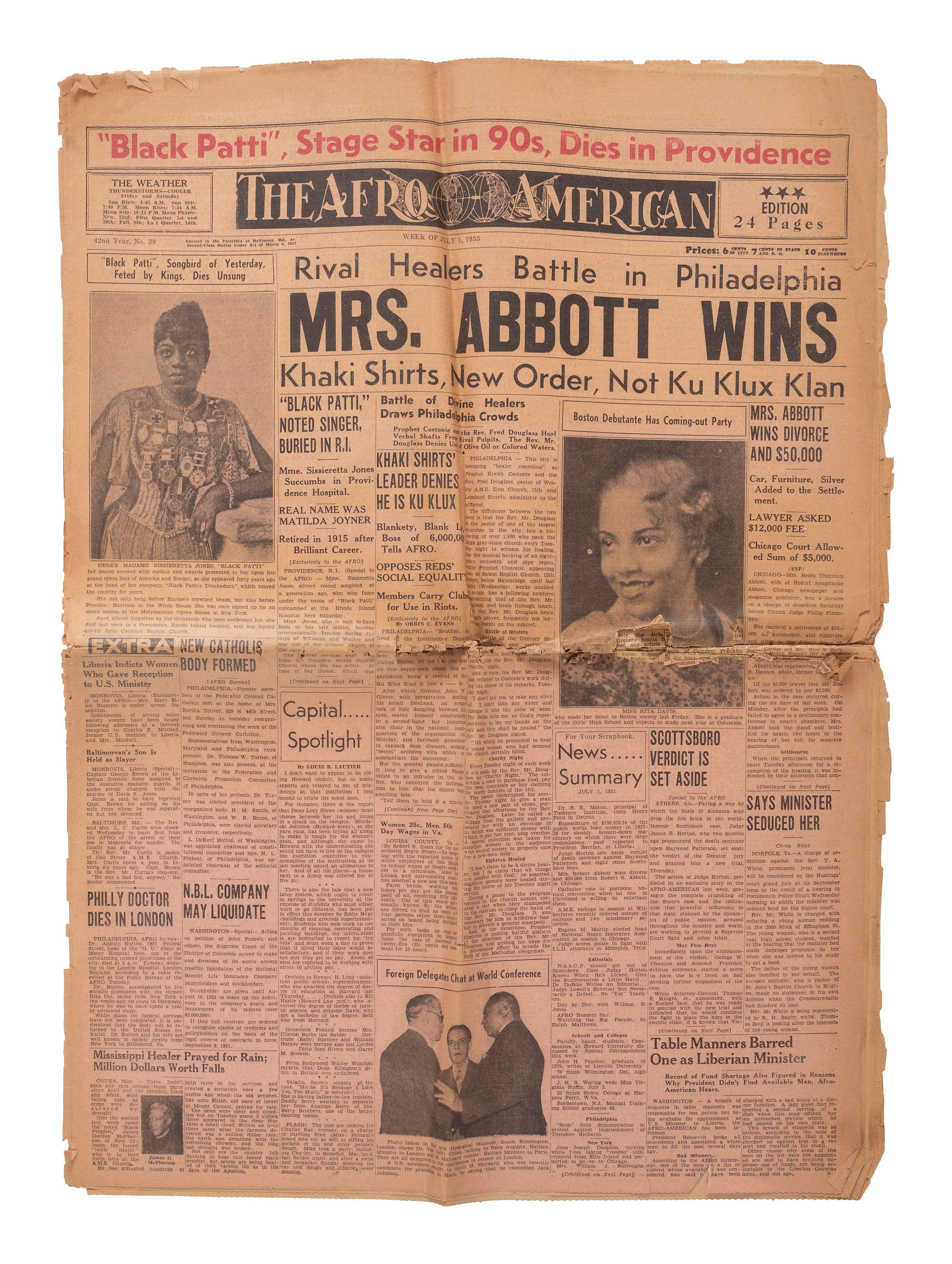 [CIVIL RIGHTS]. A small archive of items related to the "Scottsboro Boys," including 4 press photographs and 1937 pamphlet.