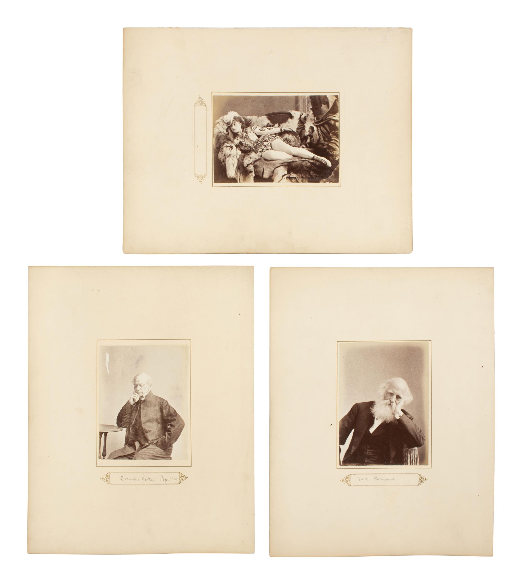 [EARLY PHOTOGRAPHY] Photographs of 19th century politicians, abolitionists, authors, and performers
