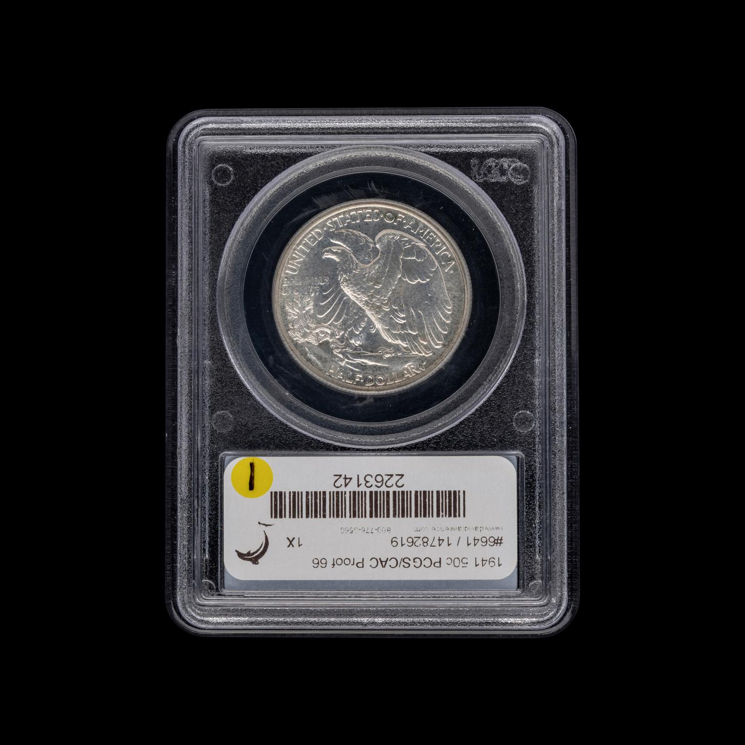 A 1941 Walking Liberty 50c Proof [PCGS PR66; CAC Green Sticker]