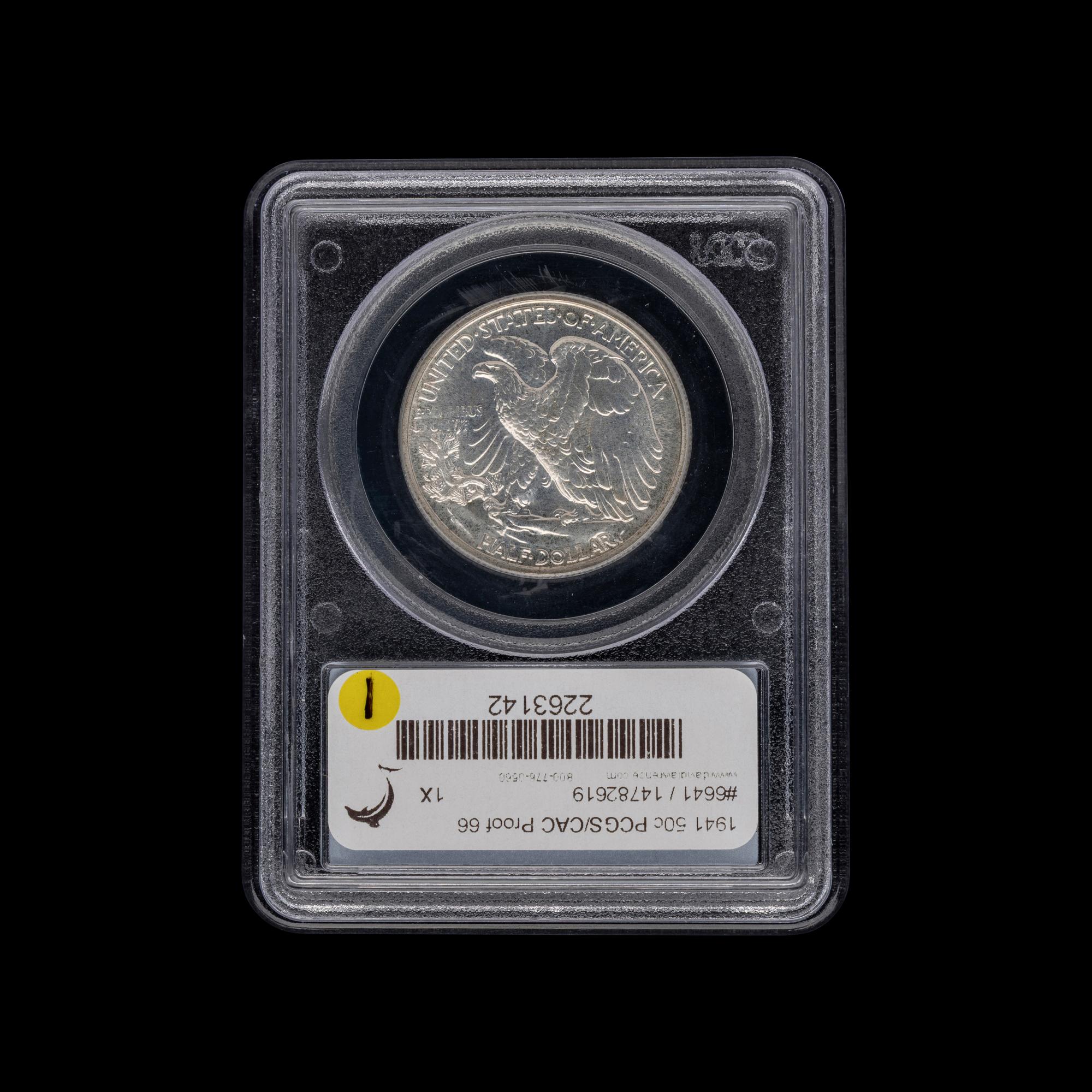A 1941 Walking Liberty 50c Proof [PCGS PR66; CAC Green Sticker]