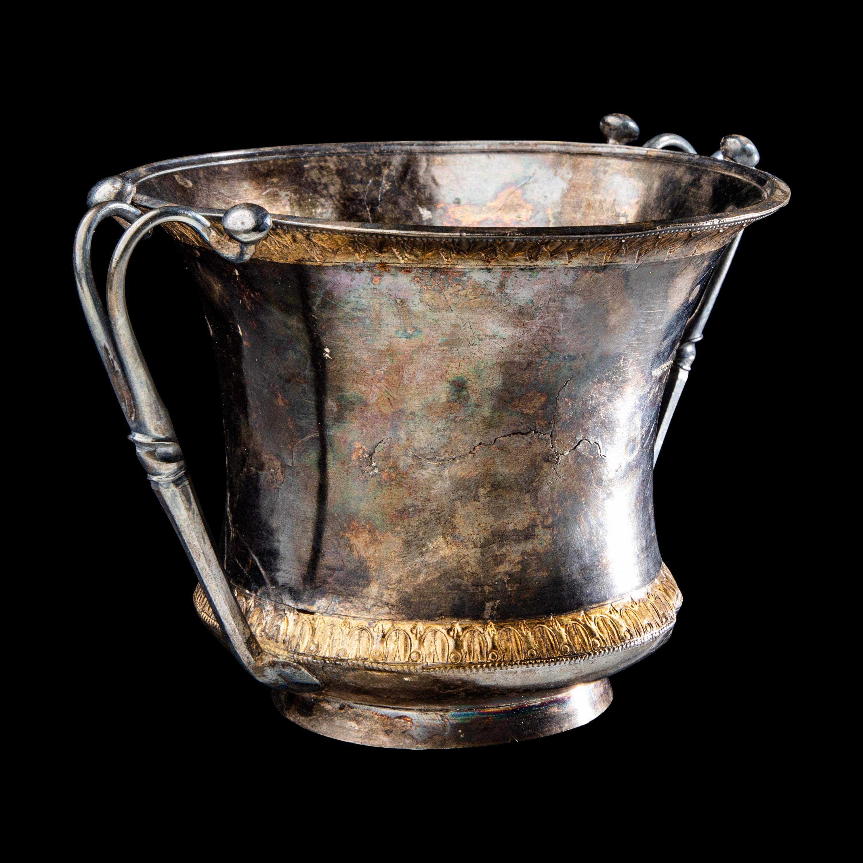 A Greek Gilt-Silver Kantharos