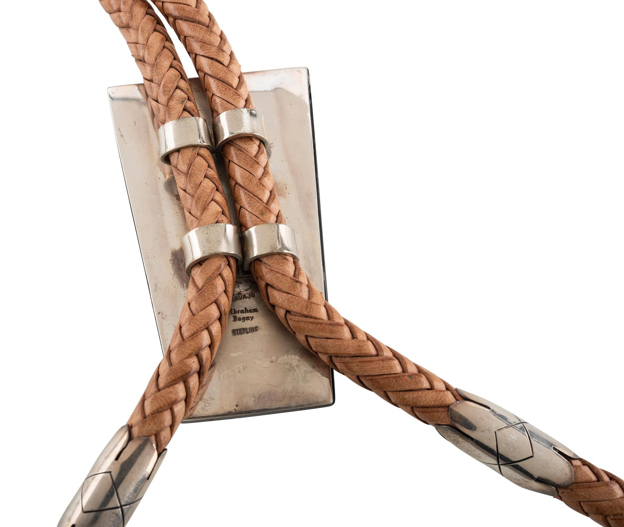 Sterling Silver and Mosaic Inlay Bolo Tie