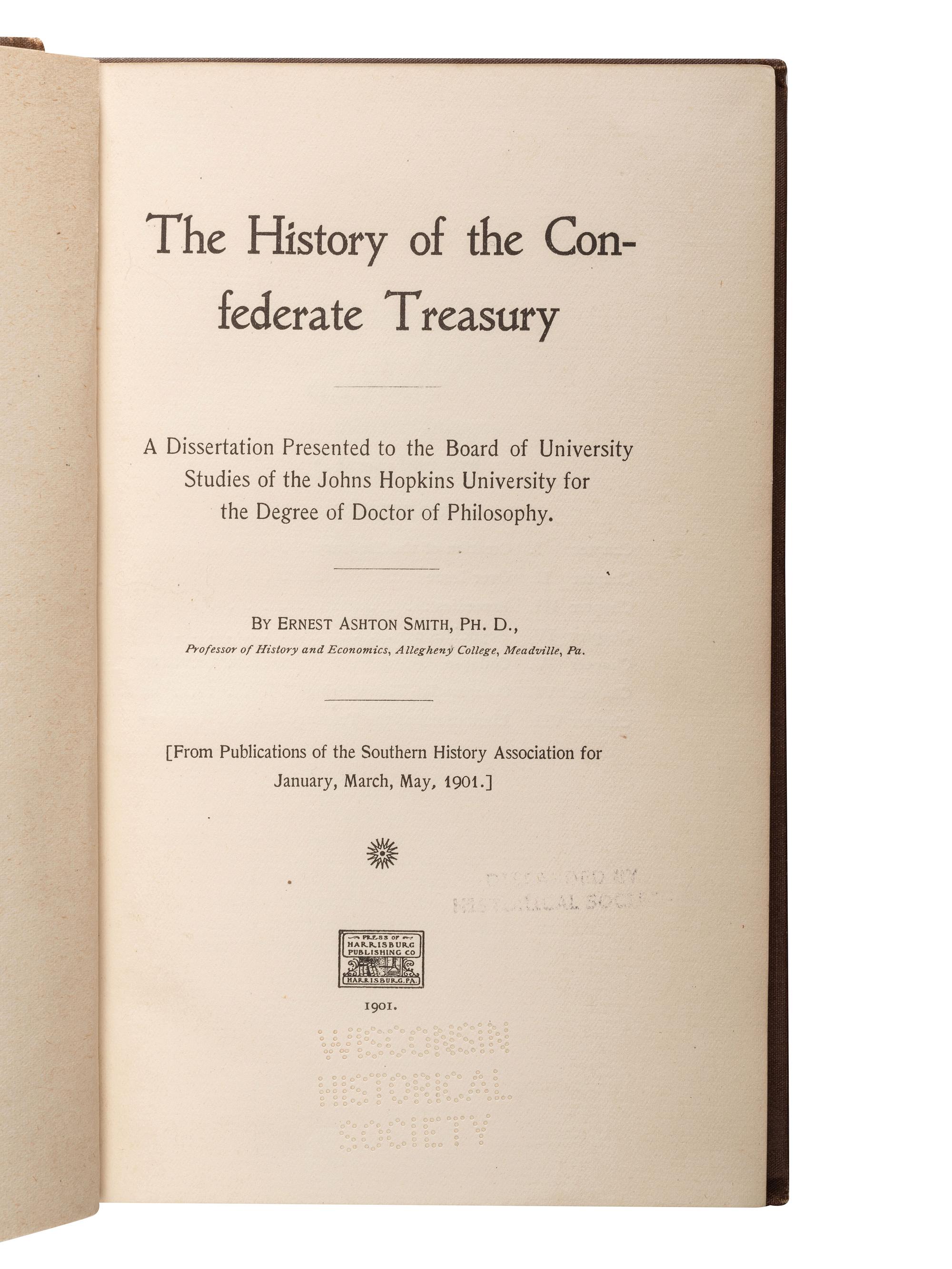 [CIVIL WAR - CONFEDERACY]. A group of memoirs and histories of the Civil War from a Southern perspective, comprising: