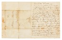 HENRY, Patrick. Autographed letter signed ("P. Henry"), to his sister Anne Christian Dunkard Botton, Richmond, 13 November 1782.