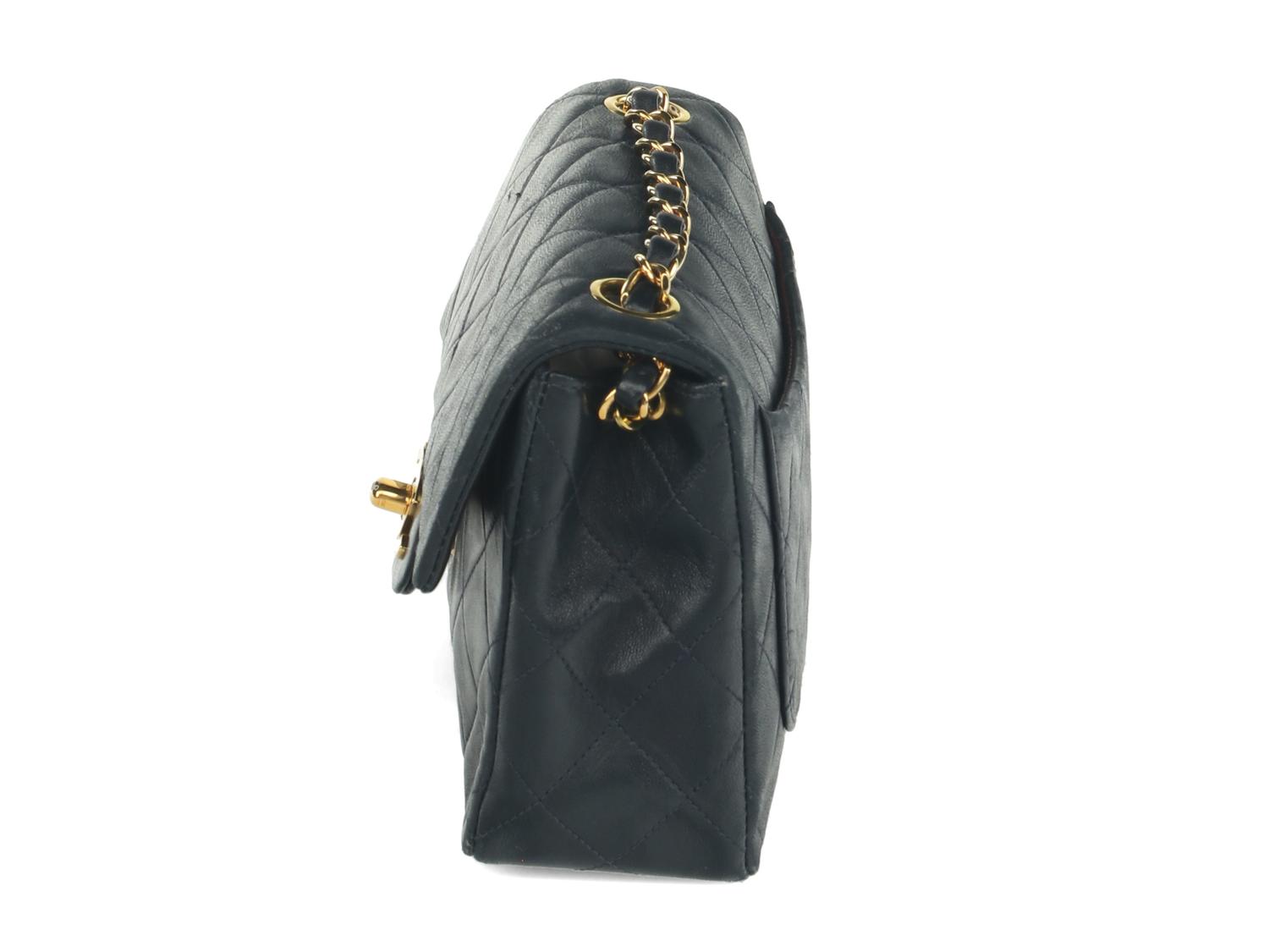 Chanel Mini Classic Flap Bag in Navy Lambskin
