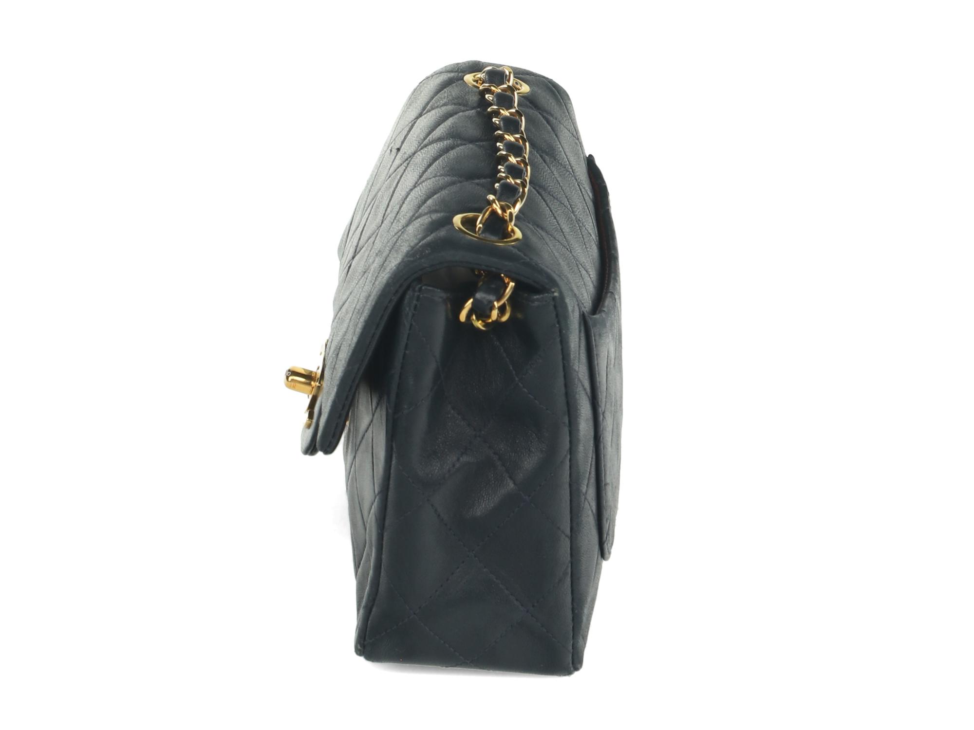 Chanel Mini Classic Flap Bag in Navy Lambskin