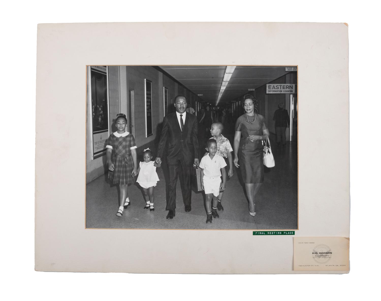 [KING, Martin Luther, Jr. (1929-1968)]. DODSON, Henry David (1932-2016), photographer. A group of 4 photographs of Dr. Martin Luther King, Jr., his family, and Ebenezer Baptist Church. Atlanta, GA, 1960s.