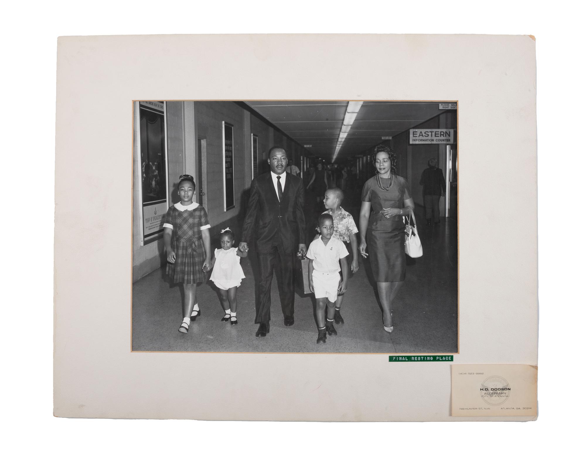 [KING, Martin Luther, Jr. (1929-1968)]. DODSON, Henry David (1932-2016), photographer. A group of 4 photographs of Dr. Martin Luther King, Jr., his family, and Ebenezer Baptist Church. Atlanta, GA, 1960s.