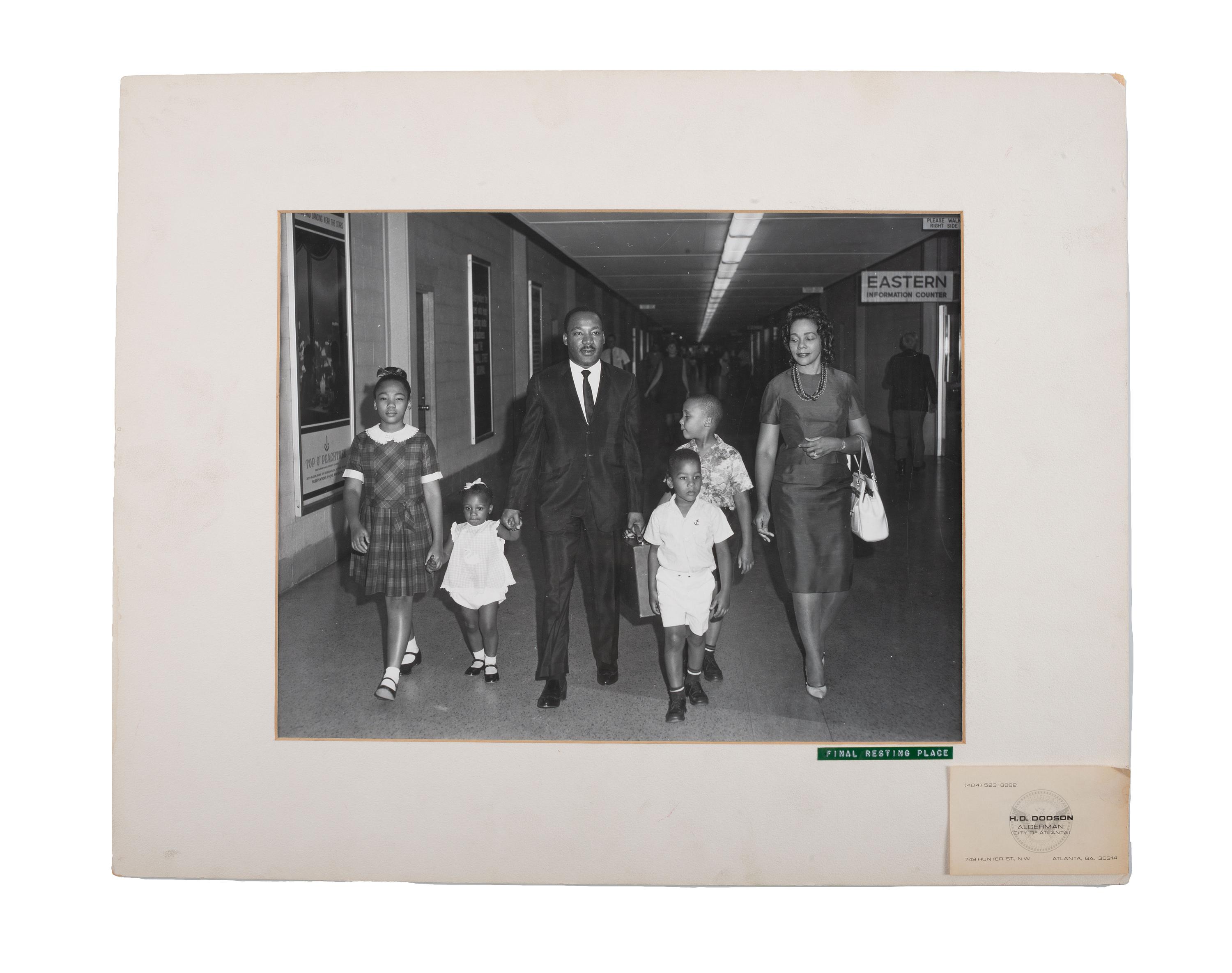 [KING, Martin Luther, Jr. (1929-1968)]. DODSON, Henry David (1932-2016), photographer. A group of 4 photographs of Dr. Martin Luther King, Jr., his family, and Ebenezer Baptist Church. Atlanta, GA, 1960s.