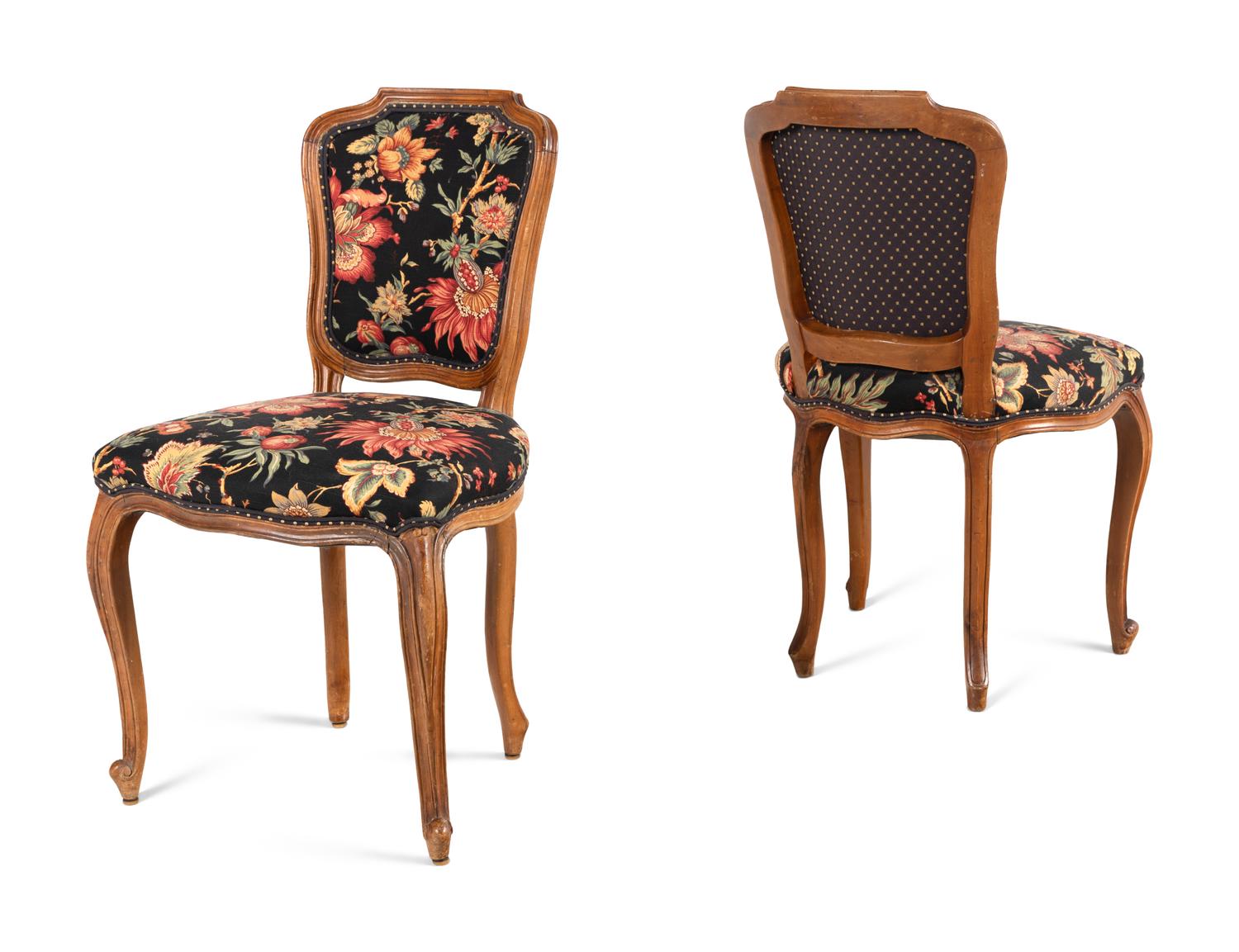 A Pair of Louis XV Style Side Chairs