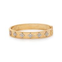 YELLOW GOLD AND DIAMOND BANGLE BRACELET