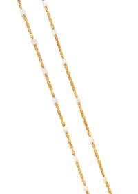 ANTIQUE, YELLOW GOLD AND PEARL LONGCHAIN NECKLACE