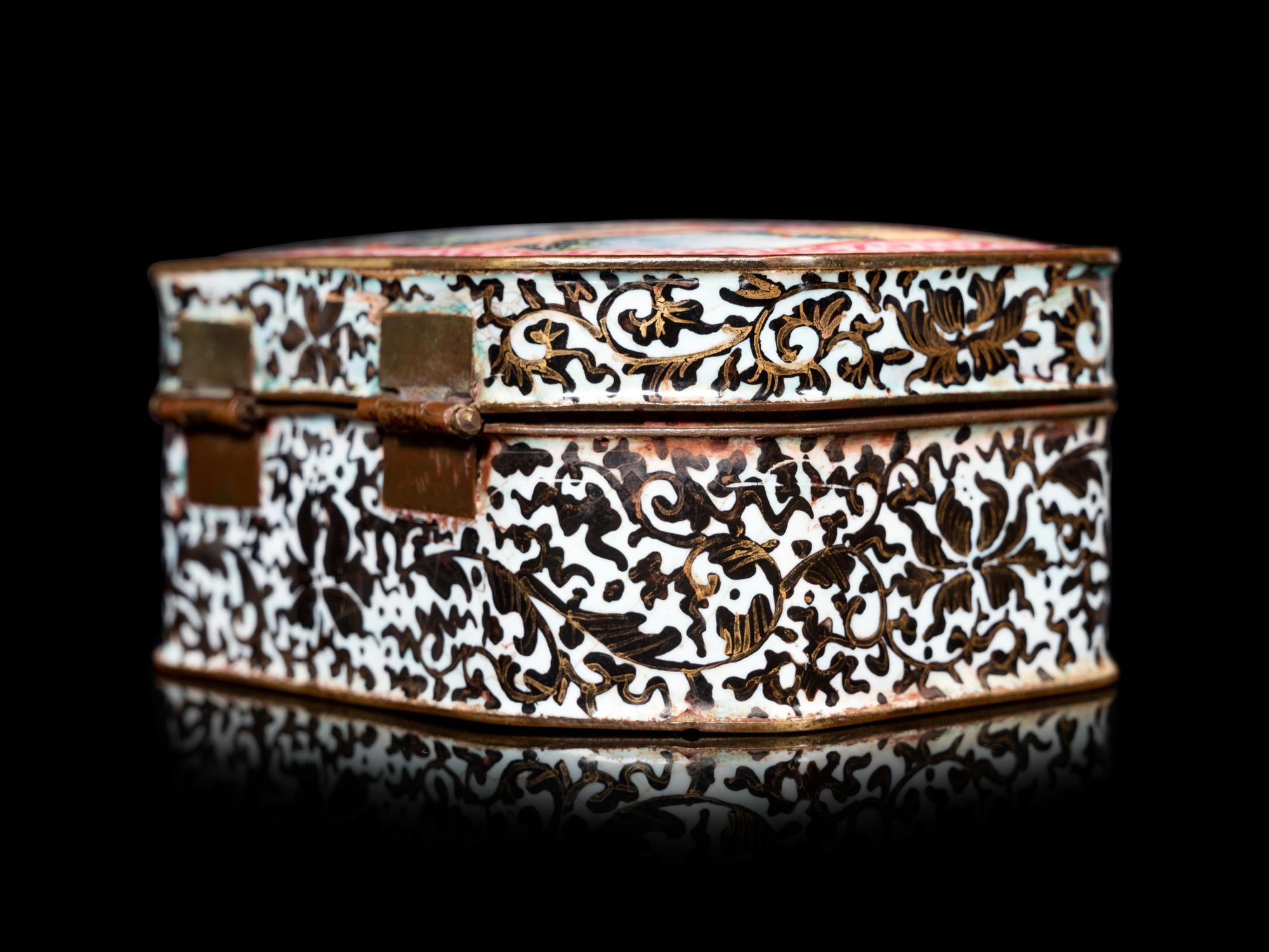 Two Chinese Canton Enamel on Copper Articles