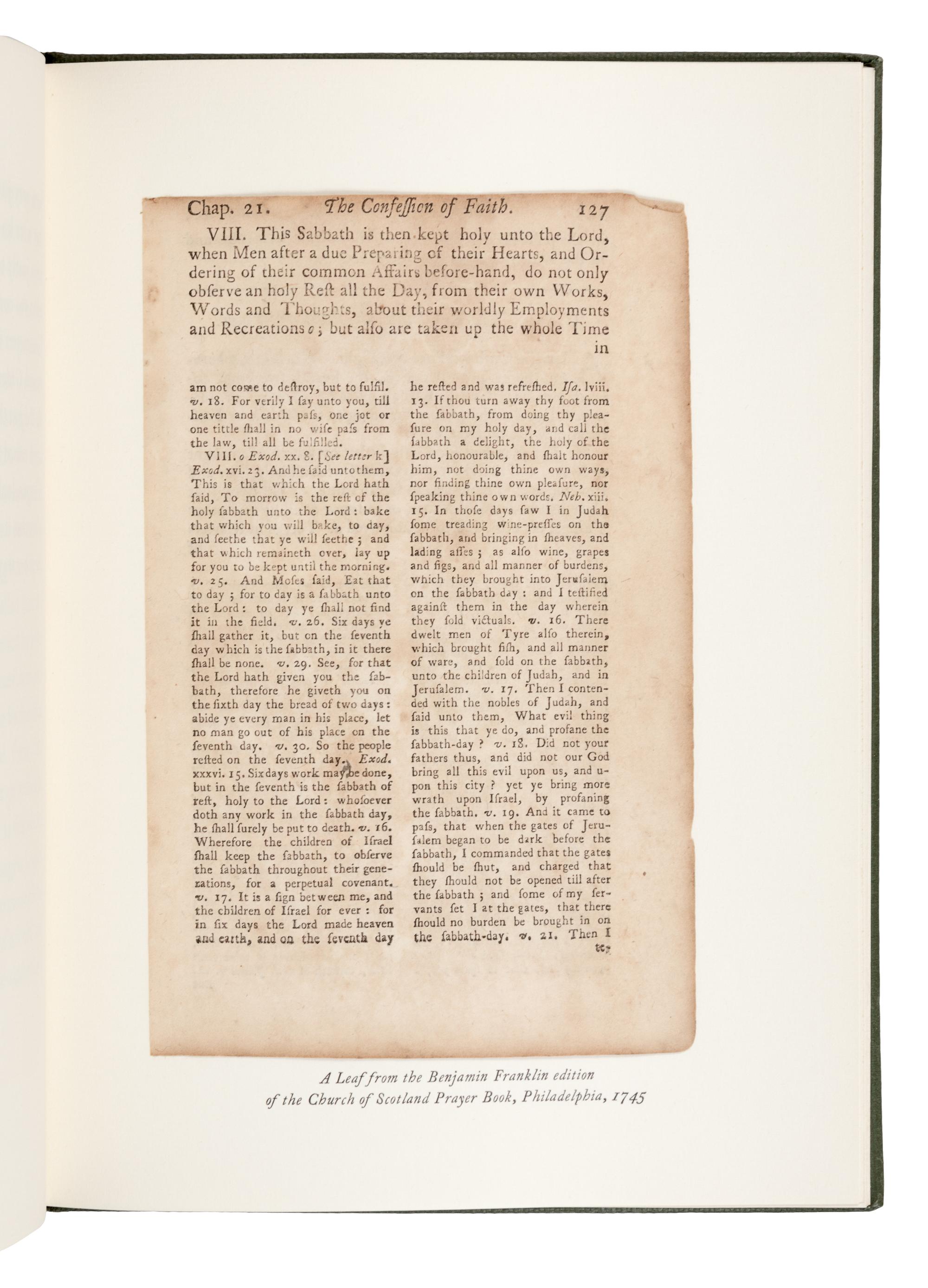 [BOOK CLUB OF CALIFORNIA]. [FRANKLIN, Benjamin (1705-1790)]. Cato's Moral Distichs . San Francisco: The Book Club of California, 1939.