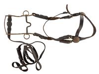 [CIVIL WAR]. Artillery bit, bridle, and reins with horse brush and saddle bags.