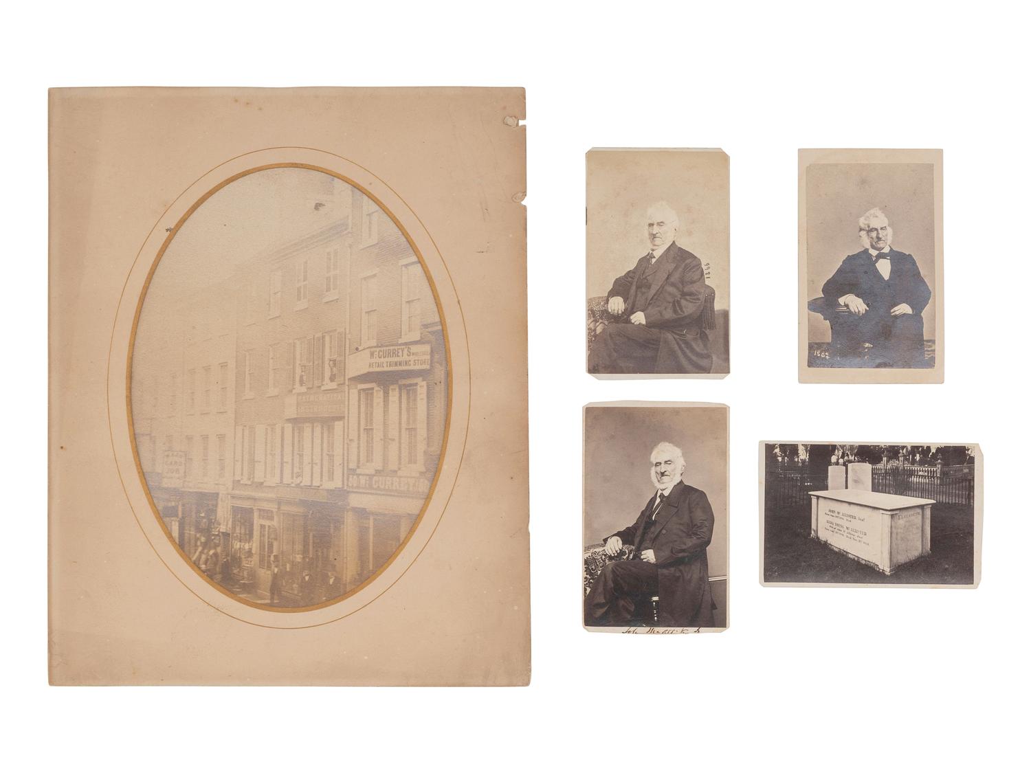 [EARLY PHOTOGRAPHY]. Group of photographs related to MCALLISTER & BRO. OPTICIANS, Philadelphia, PA.