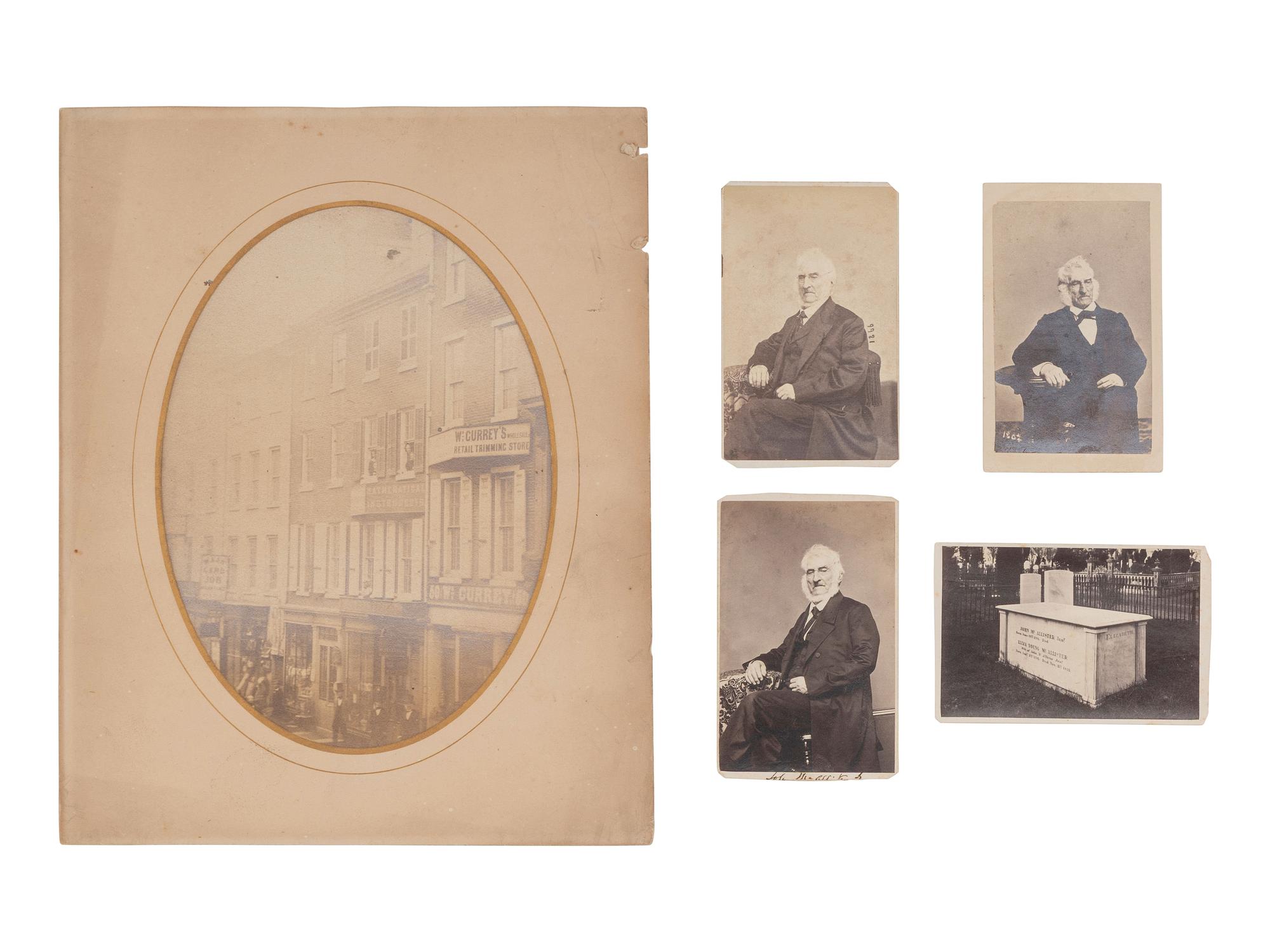 [EARLY PHOTOGRAPHY]. Group of photographs related to MCALLISTER & BRO. OPTICIANS, Philadelphia, PA.