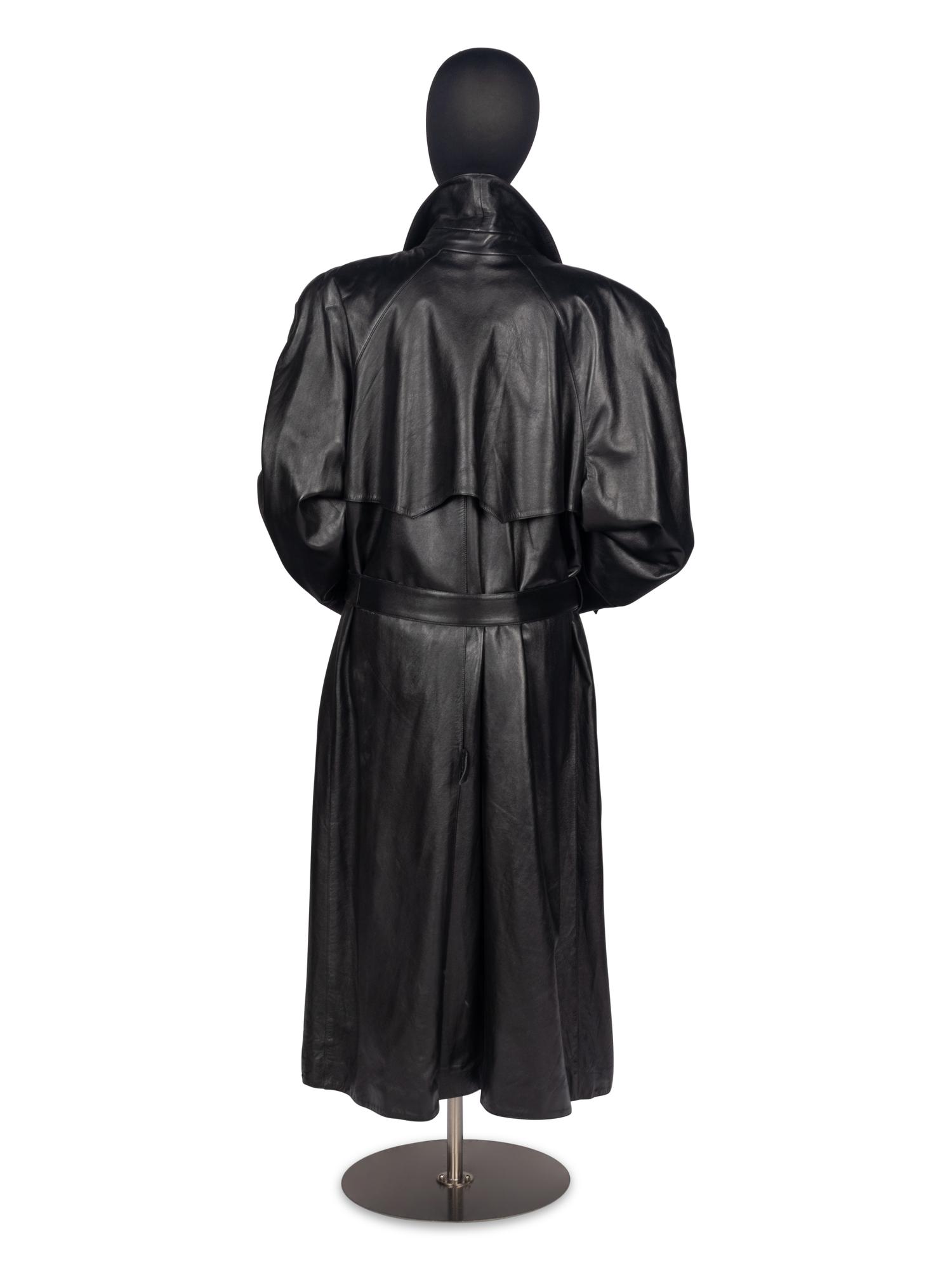 Claude Montana Leather Trench Coat