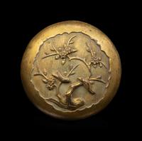 A Gilt Bronze Covered Seal Paste Box