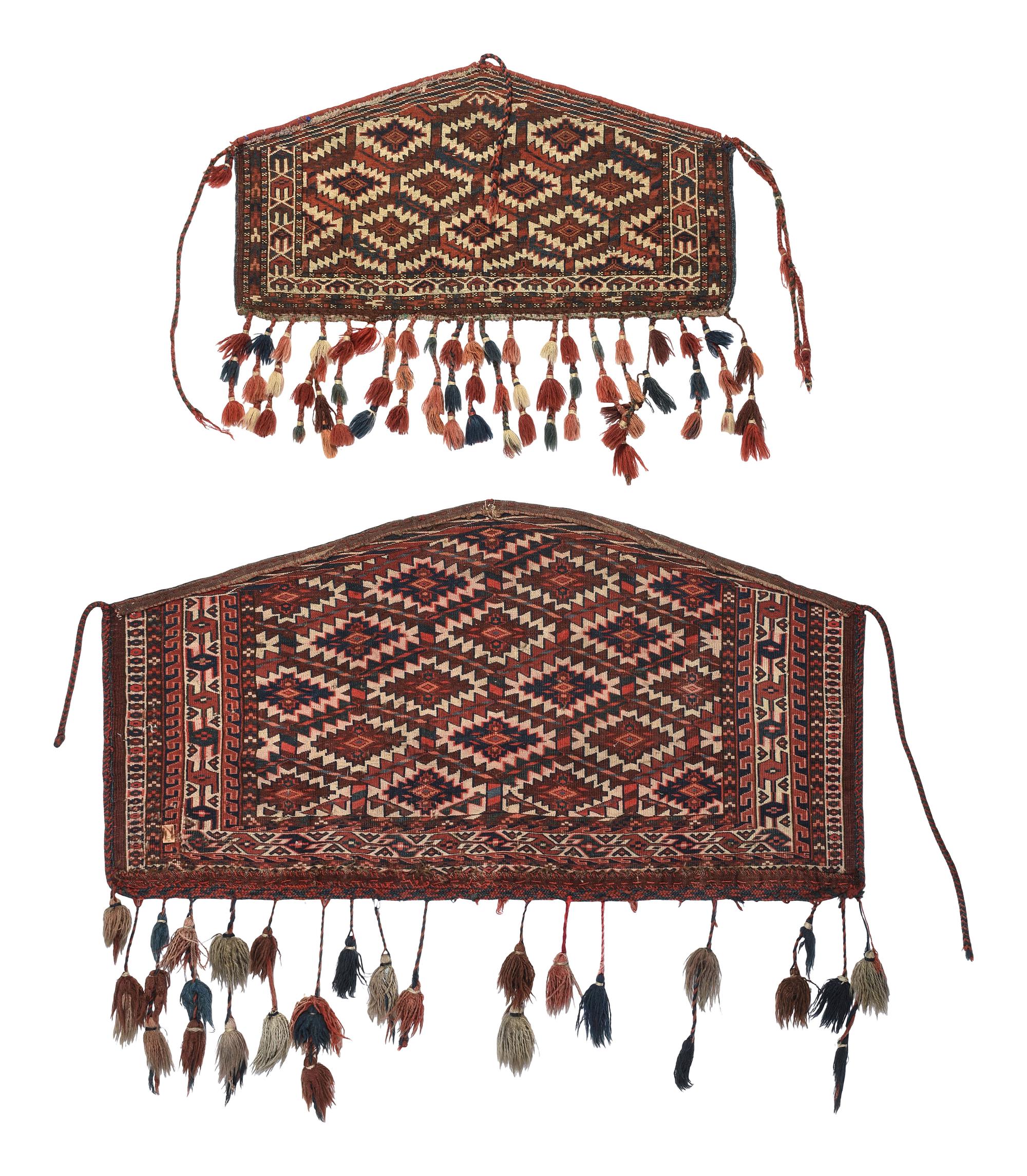 Two Persian Woven Wool Asmalyks