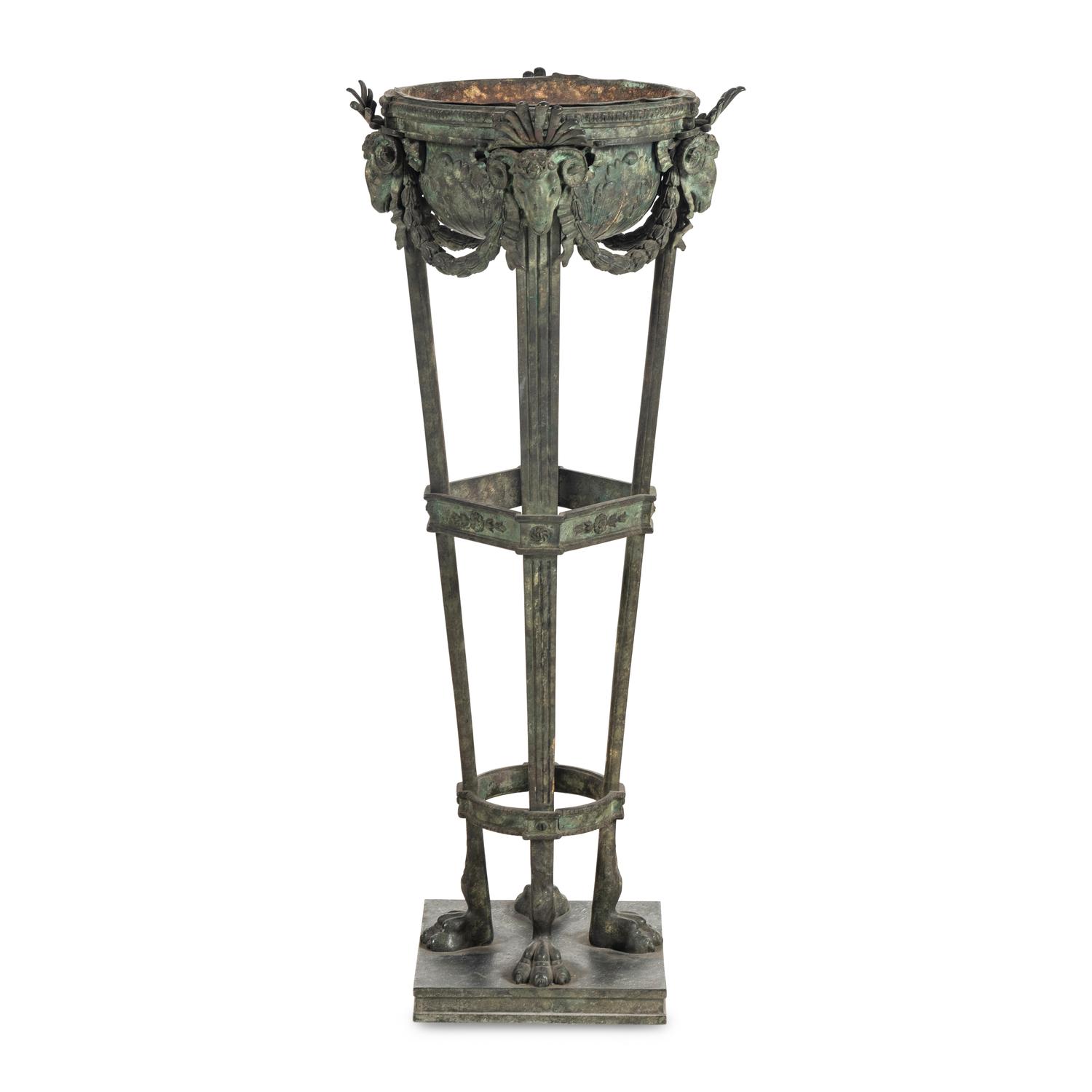 An Italian Grand Tour Style Verdigris Bronze Athénienne