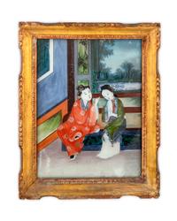 A Chinese Reverse Painting on Glass — 19TH CENTURY